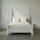 Patras White Wash Bed, California King
