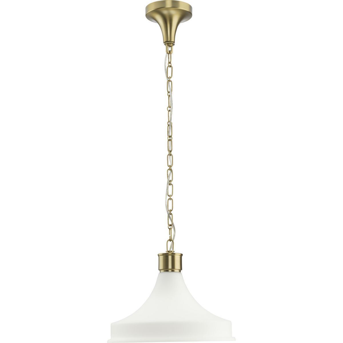 Graelyn 1 Light 14 inch Brushed Gold Pendant Ceiling Light, Design Series