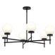 Rigsby 6 Light 36 inch Matte Black Chandelier Ceiling Light