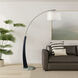Plimpton 72 inch 100 watt Espresso and Brushed Nickel Arc Floor Lamp Portable Light