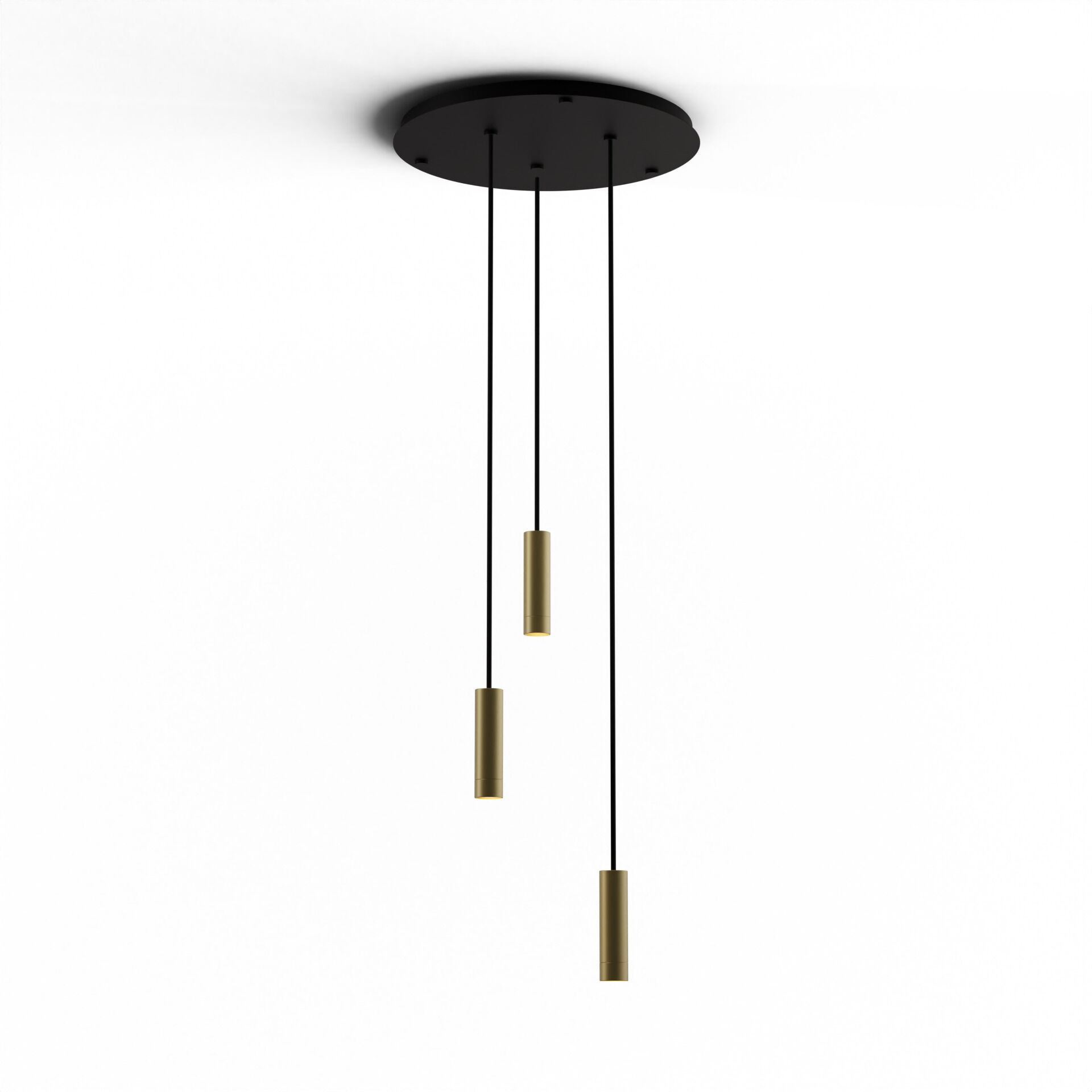 Combi LED 18 inch Brass Pendant Ceiling Light, Suspension / Flush Mount 2-in-1