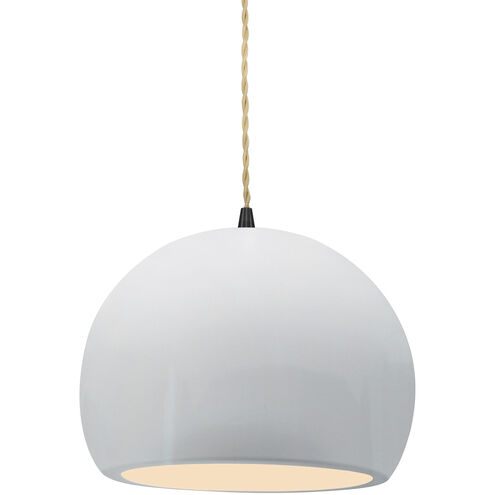 Radiance LED 7 inch Matte Black and Gloss White Pendant Ceiling Light