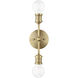 Lansdale 2 Light 5 inch Antique Brass Vanity Sconce Wall Light