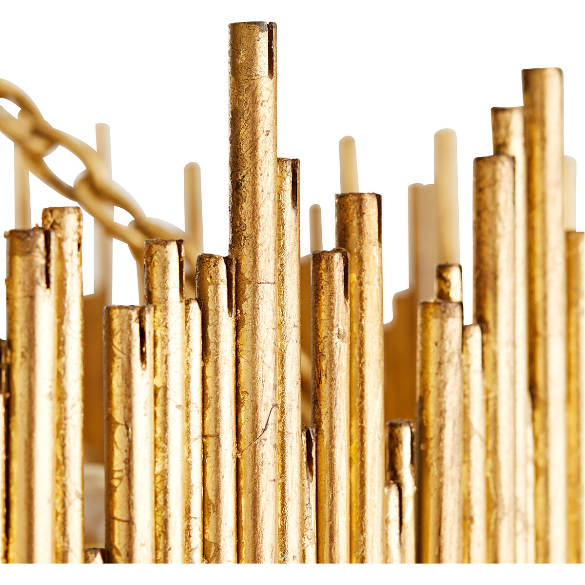 Prescott 8 Light 28 inch Gold Leaf Two-Tiered Chandelier Ceiling Light