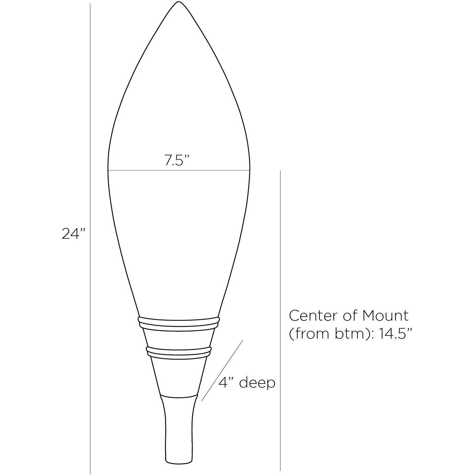 Tidal 2 Light 7.5 inch Natural ADA Sconce Wall Light