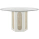 Clearwater 54 X 54 inch Shoji White with Natural and Clear Dining Table