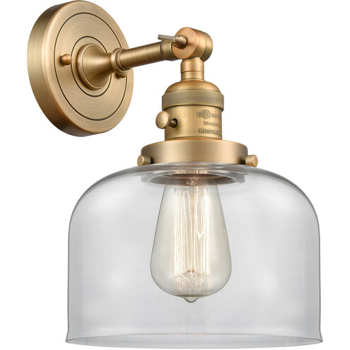 Franklin Restoration Large Bell LED 8 inch Brushed Brass Sconce Wall Light, Franklin Restoration