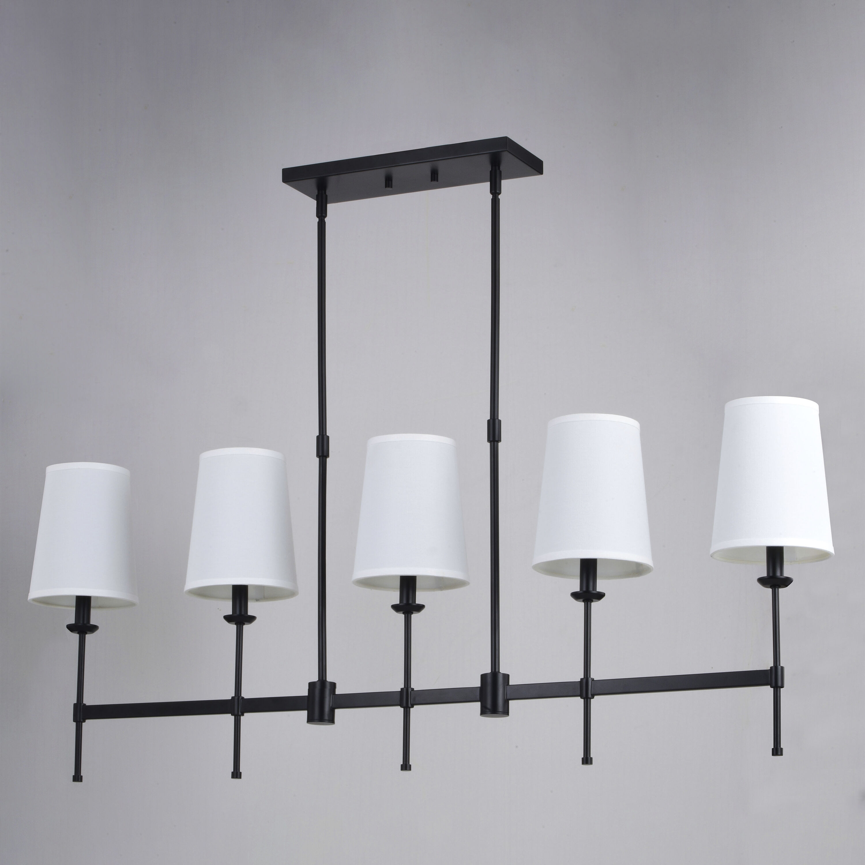 Camden LED 45.6 inch Matte Black Linear Chandelier Ceiling Light