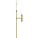Hux 1 Light 5.25 inch Lacquered Brass with Warm White Sconce Wall Light