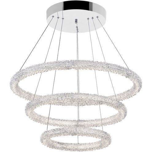 Arielle LED 32 inch Chrome Down Chandelier Ceiling Light