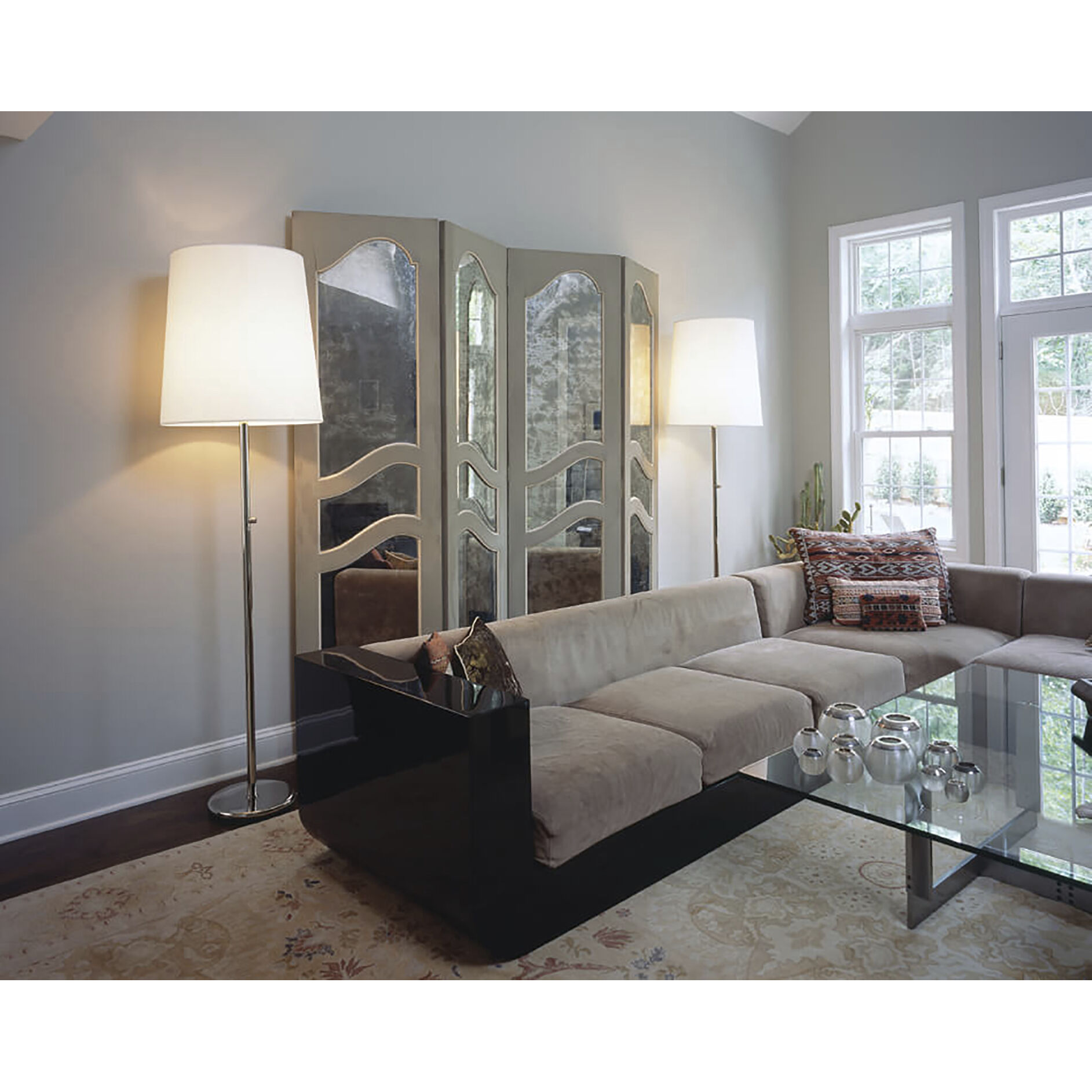 Rico Espinet Buster 79.5 inch 200.00 watt Polished Nickel Floor Lamp Portable Light in Fondine