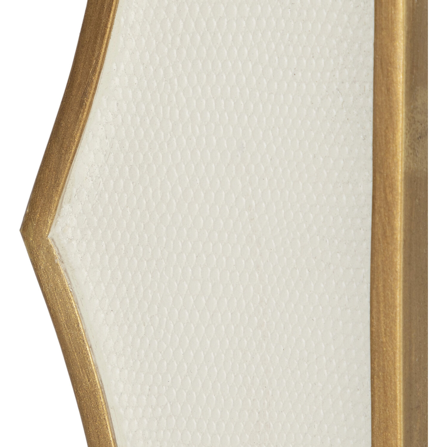 Allie 42 X 25.5 inch Gilded Gold / White Shagreen Mirror