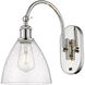 Ballston Dome LED 8 inch Polished Nickel Sconce Wall Light in Seedy Glass