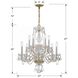Traditional Crystal 10 Light 23 inch Polished Brass Chandelier Ceiling Light in Clear Hand Cut