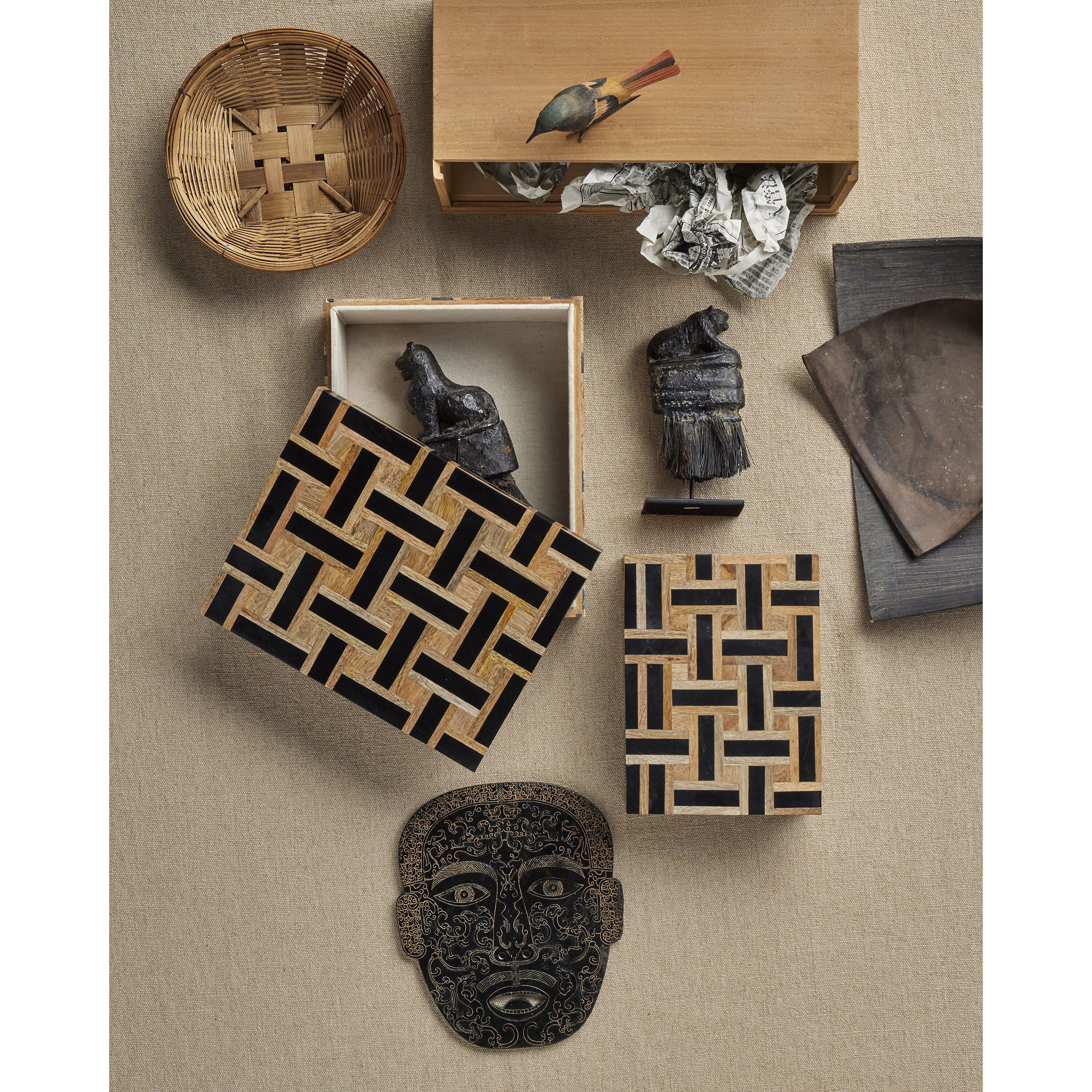 Han Dynasty 15.5 X 7.5 inch Jade Medicine Mask Sculpture