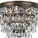 Calypso 3 Light 10.5 inch Vibrant Bronze Flush Ceiling Light