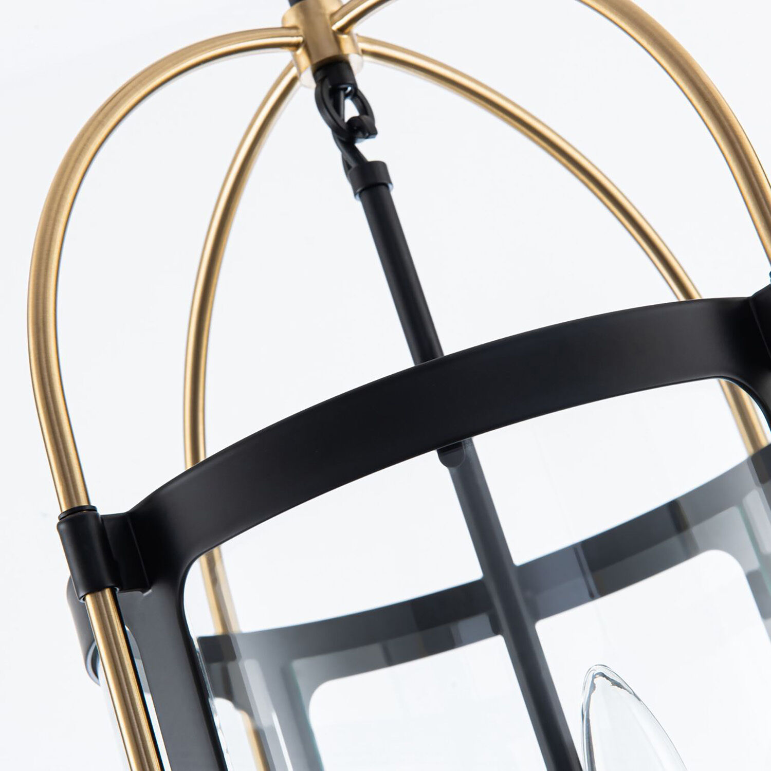 Bonita LED 13 inch Black and Brushed Brass Pendant Ceiling Light