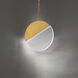 Crescent LED 10 inch Aged Brass Pendant Ceiling Light in 3500K, dweLED