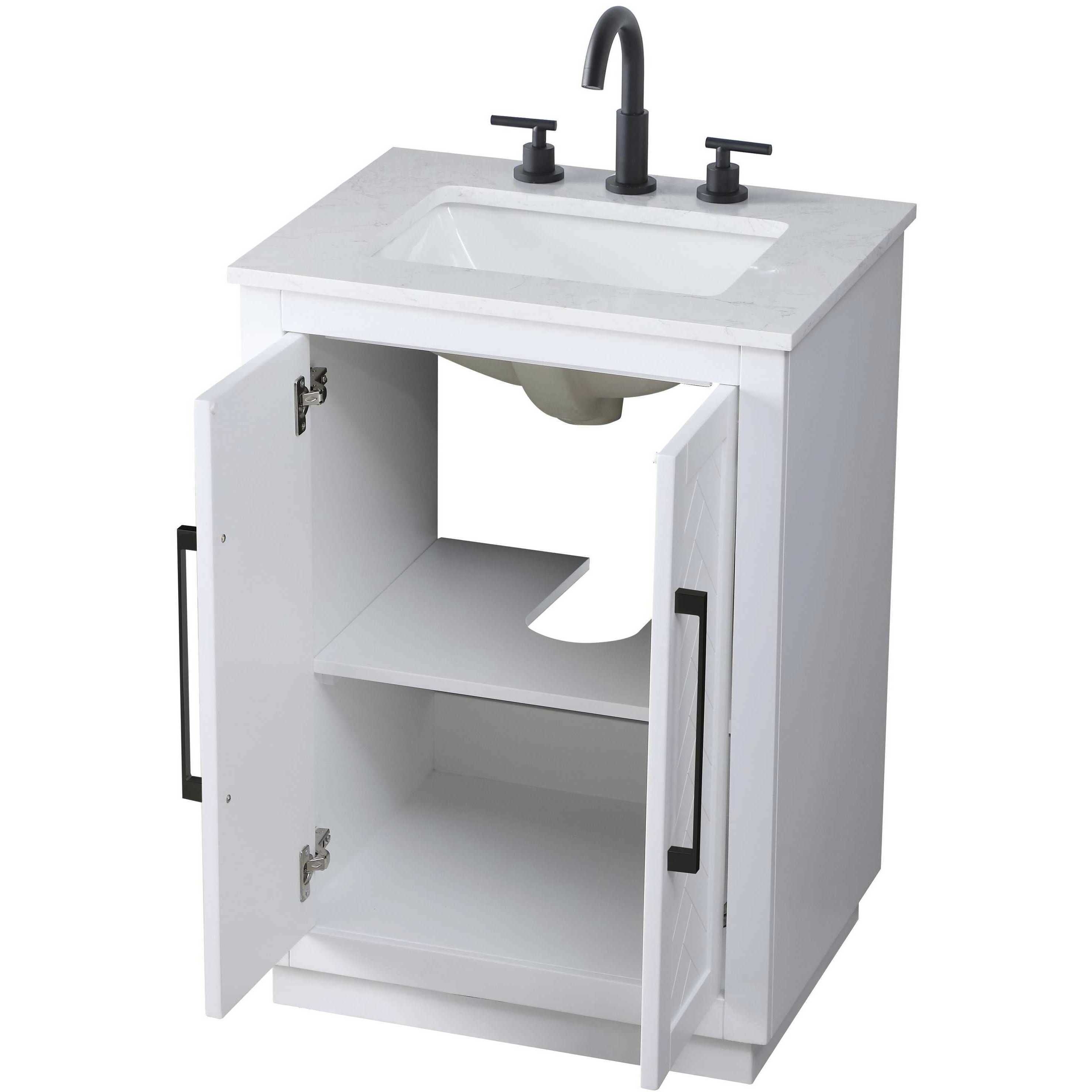 Chase 24 X 34 inch White Bathroom Vanity Cabinet