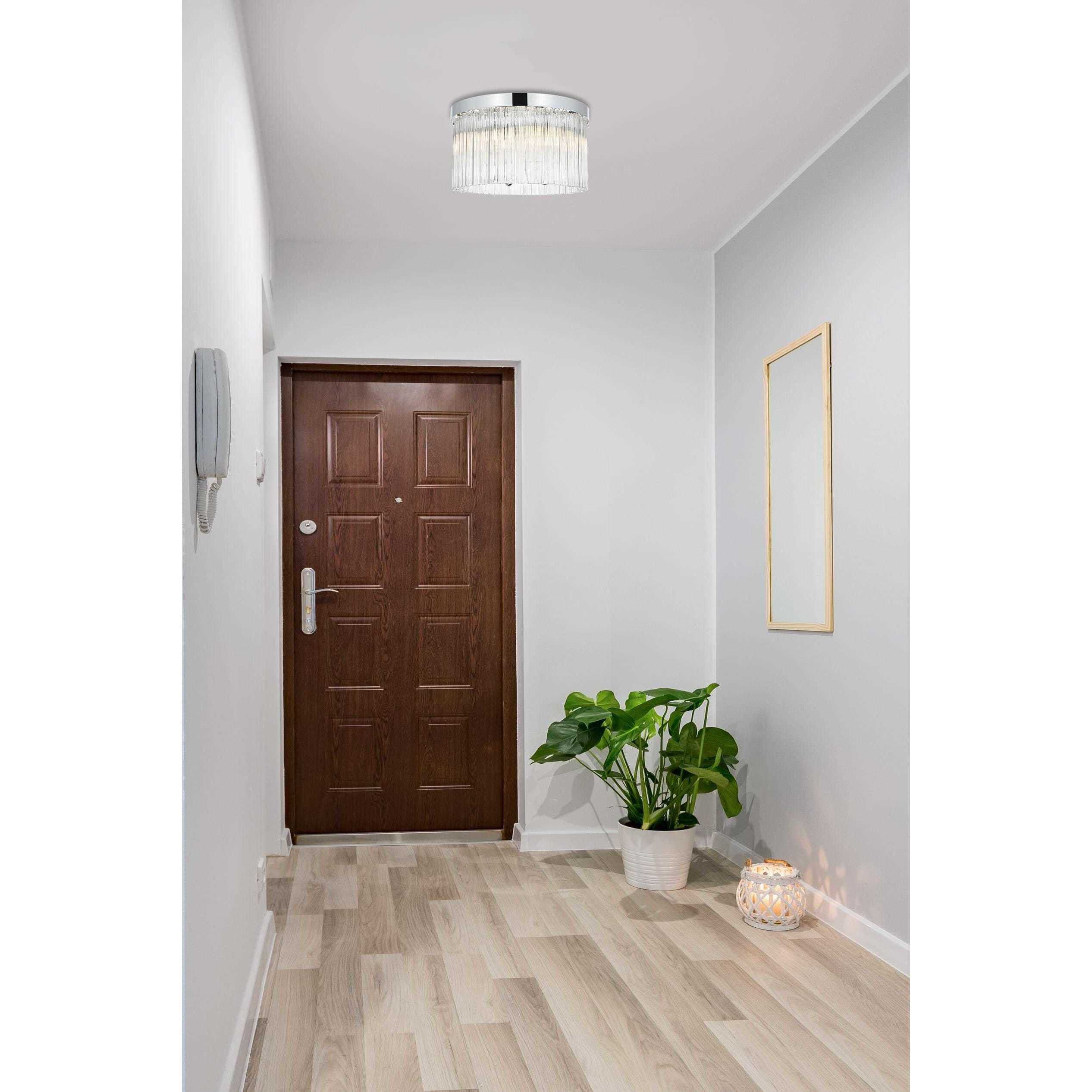 Harlow 4 Light 16 inch Chrome Flush Mount Ceiling Light