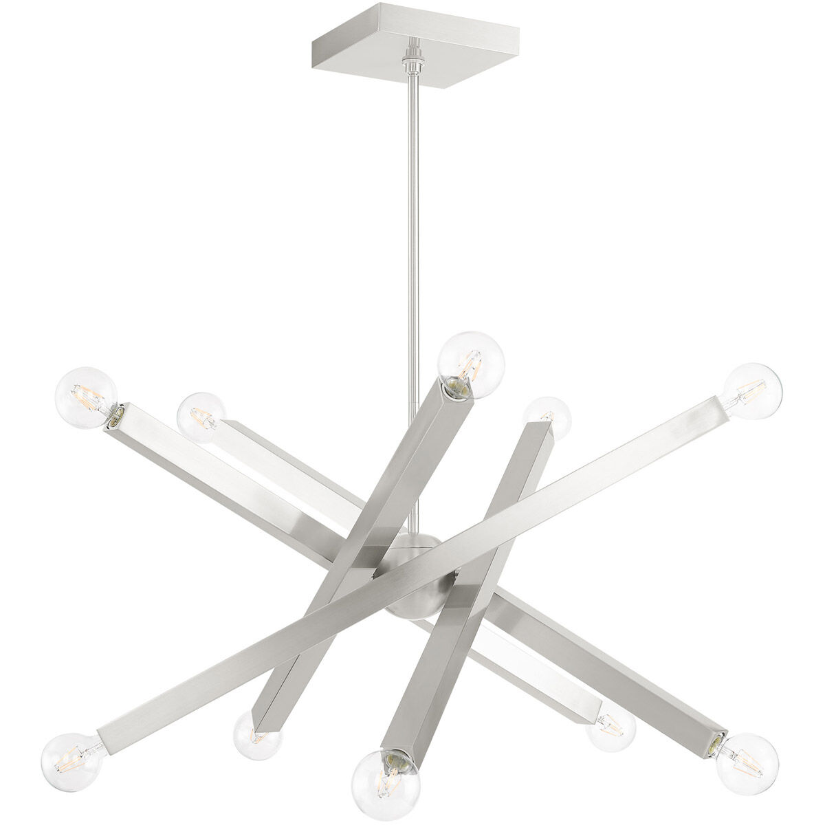 Solna 10 Light 34 inch Brushed Nickel Chandelier Ceiling Light