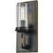 Okanagan 1 Light Buffed Nickel and Barnwood Sconce Wall Light