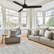 Atlantis 52 inch Matte Black Downrod Ceiling Fans, WAC Fans Limited