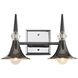 Tromba 2 Light 13.38 inch Black Chrome Bath Vanity Wall Light, Luz Studio