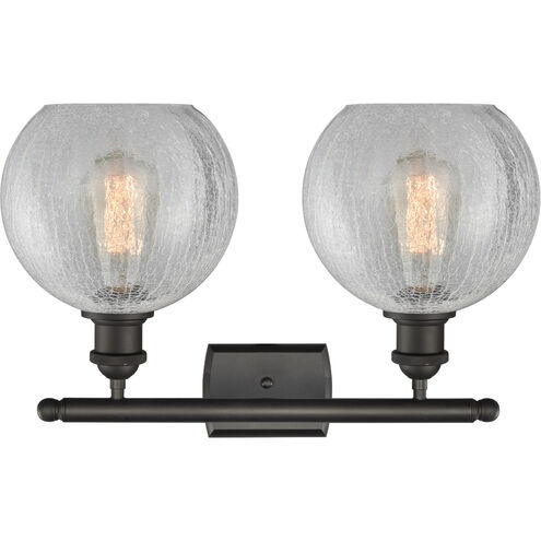 Ballston Athens LED 16 inch Oil Rubbed Bronze Bath Vanity Light Wall Light in Clear Crackle Glass, Ballston