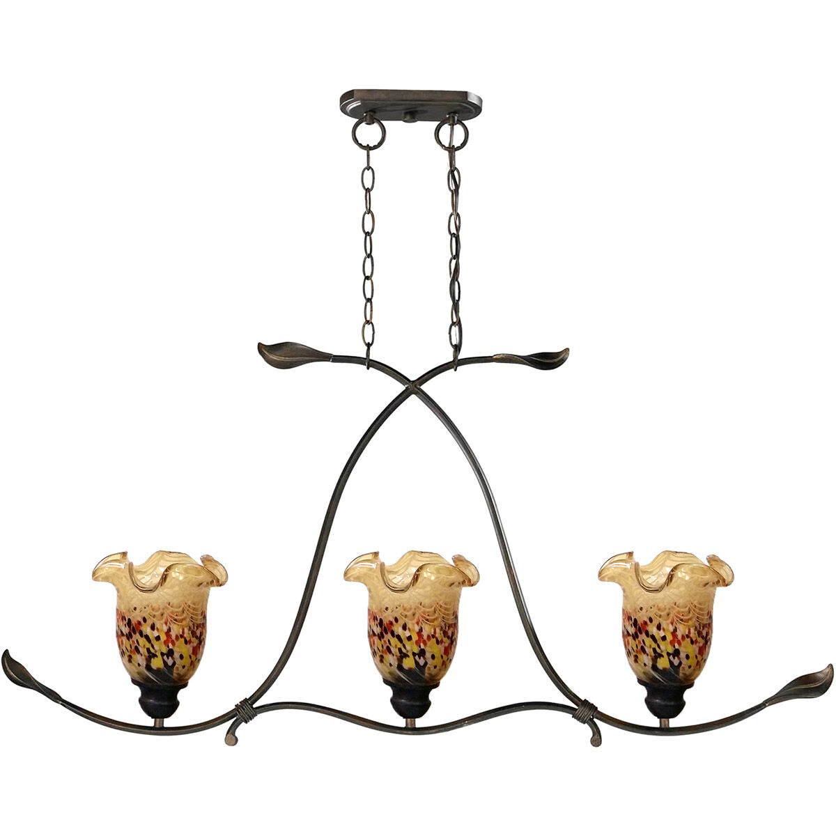Evelyn LED 45 inch Rustic Bronze Pendant Ceiling Light