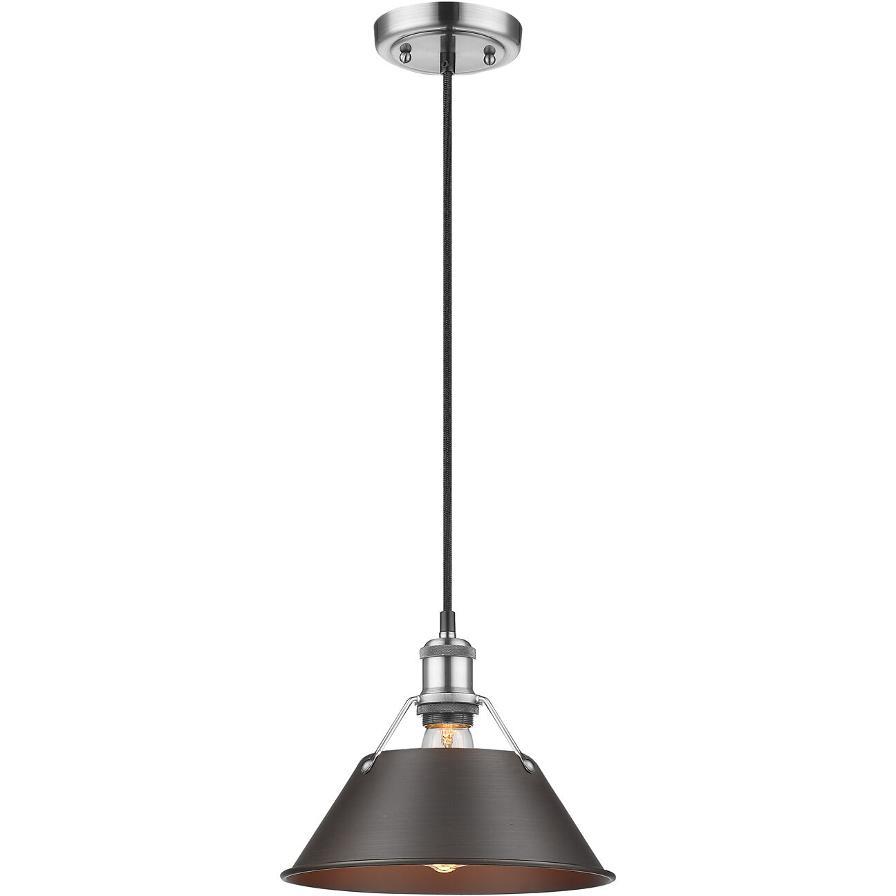 Yep Orwell 1 Light 10 inch Pewter Pendant Ceiling Light in Rubbed Bronze, Medium