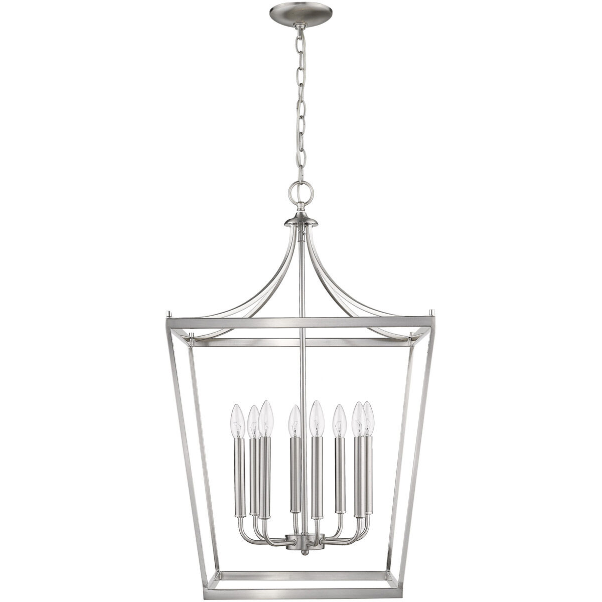 Kennedy 8 Light 20 inch Satin Nickel Chandelier Ceiling Light
