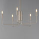 Abner 5 Light 24 inch Satin Nickel Chandelier Ceiling Light