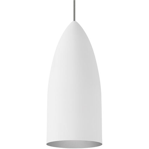 Signal LED 6.1 inch Rubberized White/Platinum Pendant Ceiling Light in LED 90 CRI 2700K