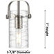Pilaster II Cylinder 2 Light 14.88 inch Satin Nickel Bath Vanity Light Wall Light in Matte White Glass