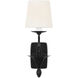 Chapman & Myers Amalfi LED 5 inch Waxed Black Sconce Wall Light