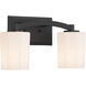 Whitney 2 Light 14 inch Black Bathroom Vanity Light Wall Light