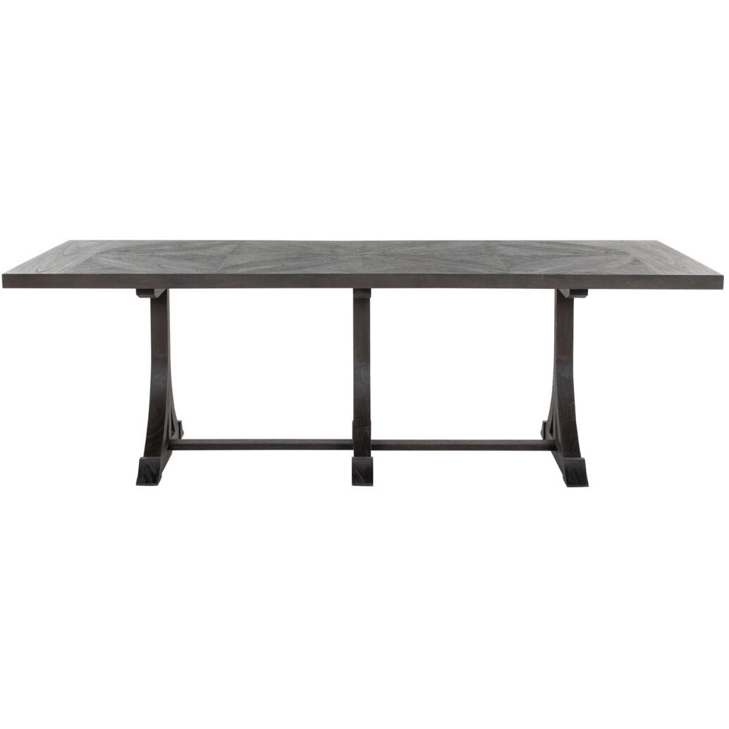 Adams 94 X 39 inch Cerused Forest Black Dining Table