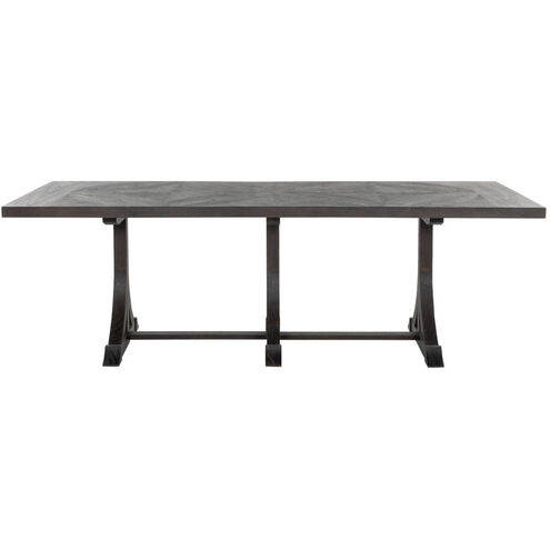 Adams 94 X 39 inch Cerused Forest Black Dining Table