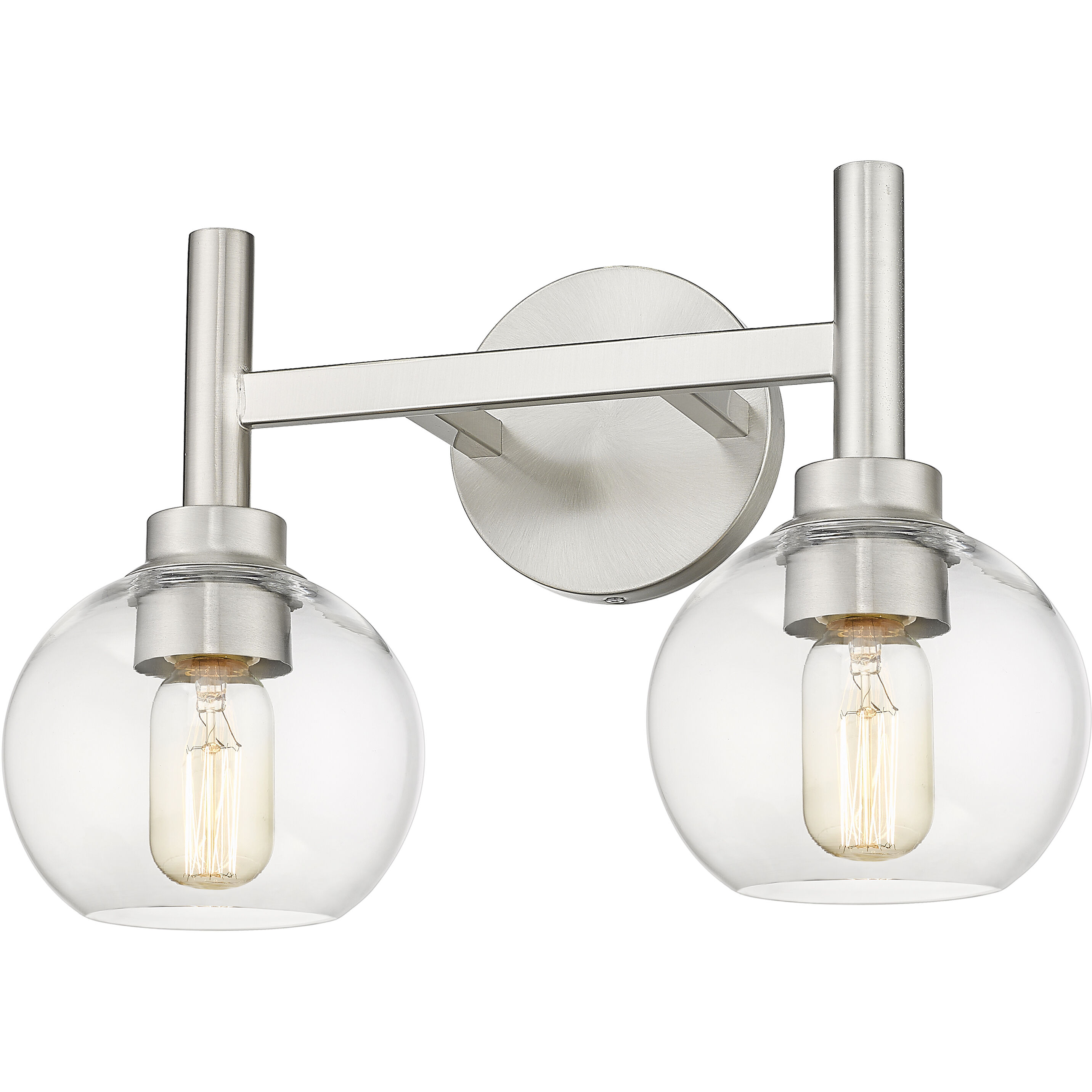 Sutton 2 Light 15.75 inch Brushed Nickel Vanity Wall Light