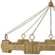 Raffi LED 48 inch Burnished Gold Chandelier Ceiling Light, Single Tier