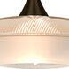 Spazio LED Bronze Cord Pendant Ceiling Light in Frost Glass