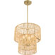 Bungalow Heaven 4 Light 16 inch Soft Brass Pendant Ceiling Light