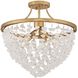 Myra 4 Light 18 inch Distressed Brass Semi-flush Mount Ceiling Light