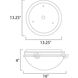 Malaga 3 Light 16 inch Satin Nickel Flush Mount Ceiling Light in Marble