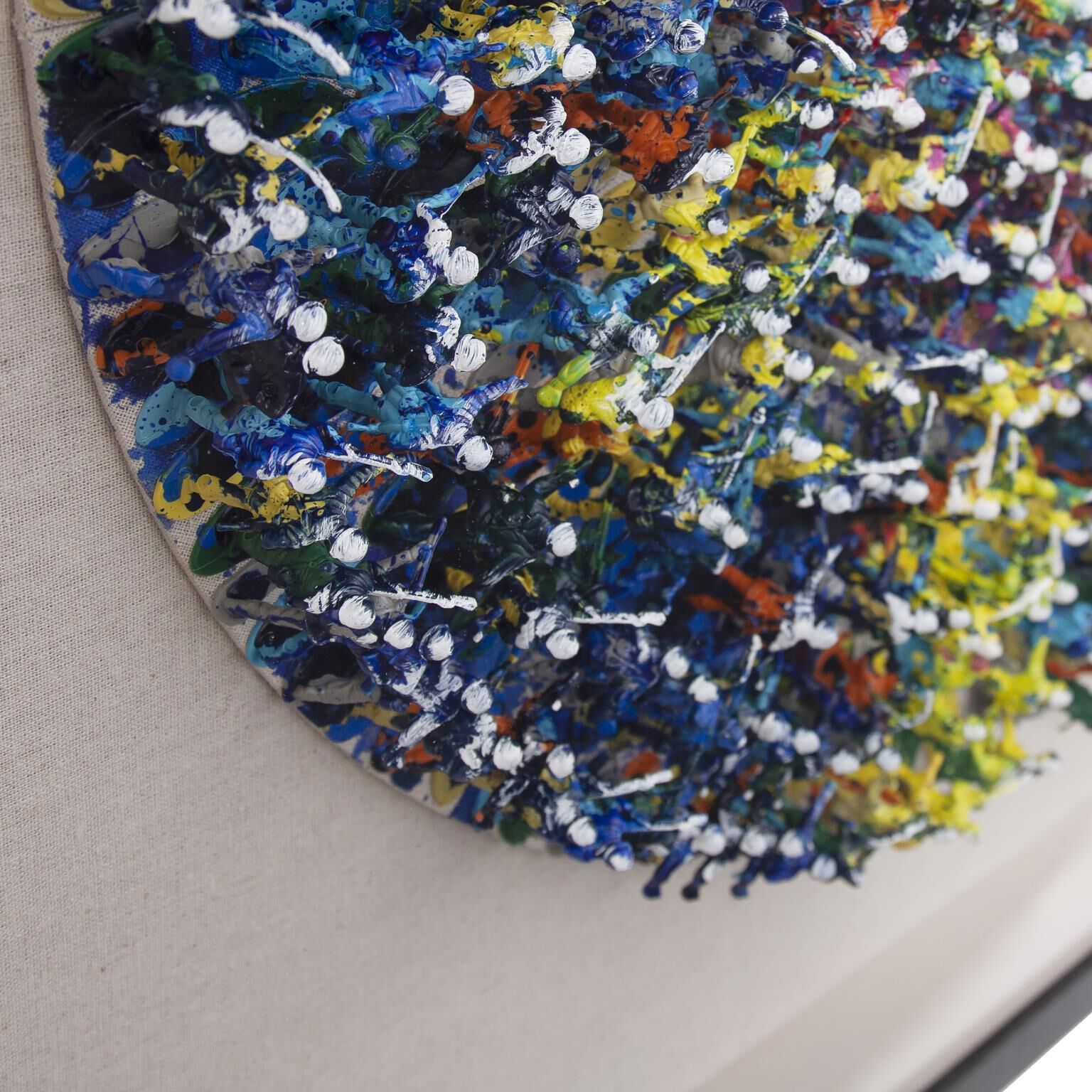 Toy Soldier Blue/Natural Recycled Wall Art