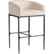 Osbourne 39 inch Oxford White and Blackened Iron Bar Stool
