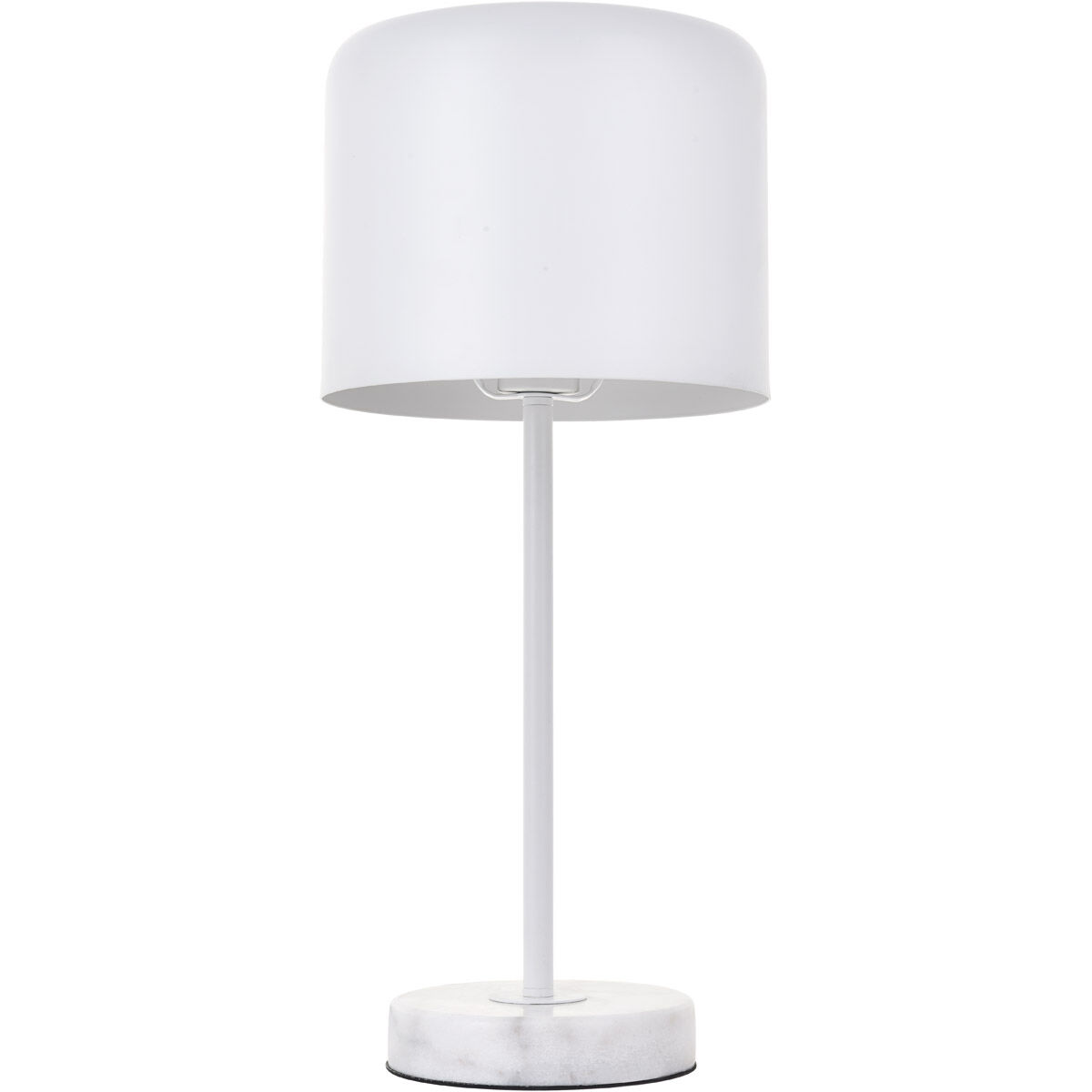 Peru 21 inch 40 watt White with White Marble Table lamp Portable Light