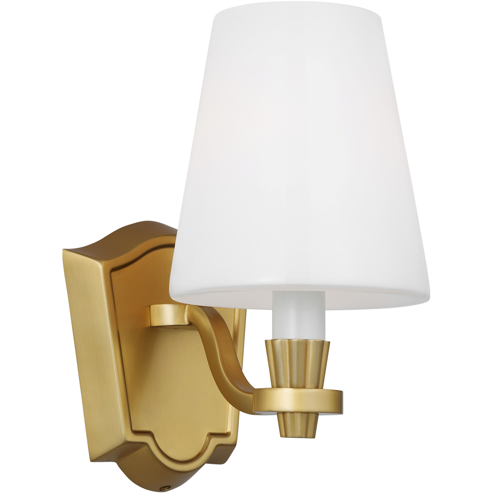 AH by Alexa Hampton Paisley Vanity Light Wall Light in Burnished Brass