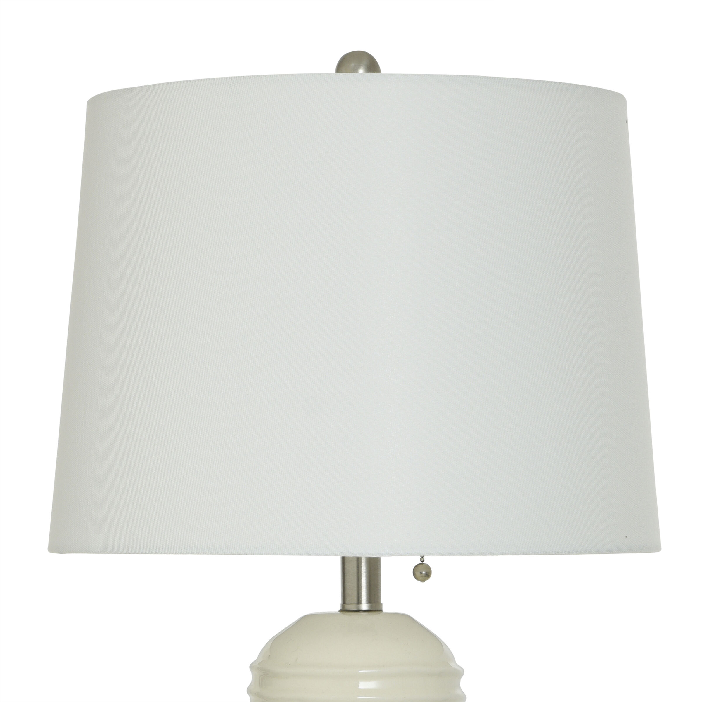 Alba 30 inch 100.00 watt Cream and Nickel Table Lamp Portable Light